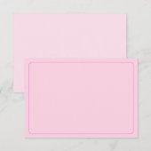 Blank All Occasion Pink Border Notitiekaartje (Voorkant / Achterkant)