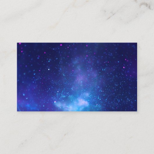 Blank Aqua Blue Galactic Center Celestic Foto Visitekaartje (Voorkant)