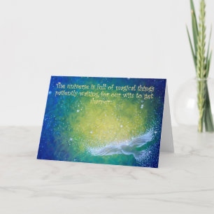 Blank Art wenskaart, originele kunst Galaxy Kaart