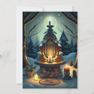 (Blank binnen) Yuletide Altar Card Feestdagenkaart