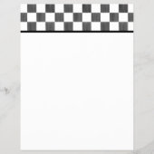 Blank Black and White Checkerboard Letterhead Flyer (Achterkant)