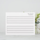 Blank Bladmuziek 4 Stave Single (Staand voorkant)