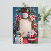Blank Christmas Invitation Kaart (Staand voorkant)