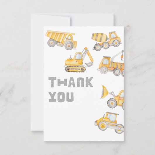 Blank Construction Party Merci Cartes (Devant)