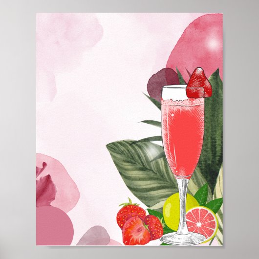 Blank Creëer Je Eigen Bubble Brunch Mimosa Poster (Voorkant)