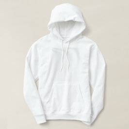 BLANK CREËER JE EIGEN WITTE SATIJN HOODIE