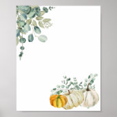 Blank Creëer Uw Eigen Herfst pompoen groen Poster (Voorkant)