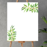 Blank Creëer Uw Eigen Olijftak Salie groen