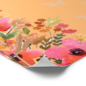 Blank Creëer Uw eigen perzik roze tuin bloeit Poster (Hoek)