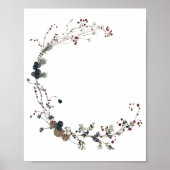 Blank Creëer Uw Eigen winterberry rustieke boho Poster (Voorkant)