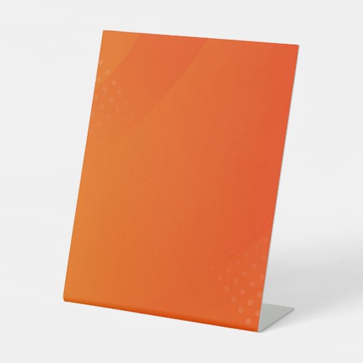 BLANK CRÉEZ VOTRE PROPRE SIGNE ORANGE PEDESTAL (Recto)