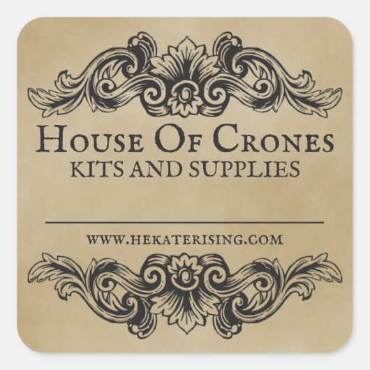 Blank Crystal Herb Spell Supply Zakelijke labels (Voorkant)