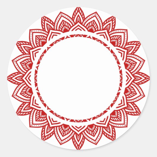 Blank Elegant classe mandala étiquette autocollant (Devant)