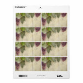 Blank Elegant Rustic Winery Fall Wedding Etiket (Full Sheet)