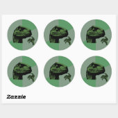 Blank filosoraptor ronde sticker (Vel)