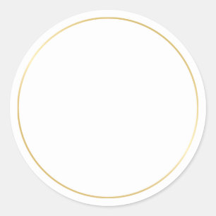 Blank Goud en Wit Ronde Sticker