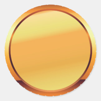 Blank gouden sjabloon |jouw tekst toevoegen |Moder Ronde Sticker