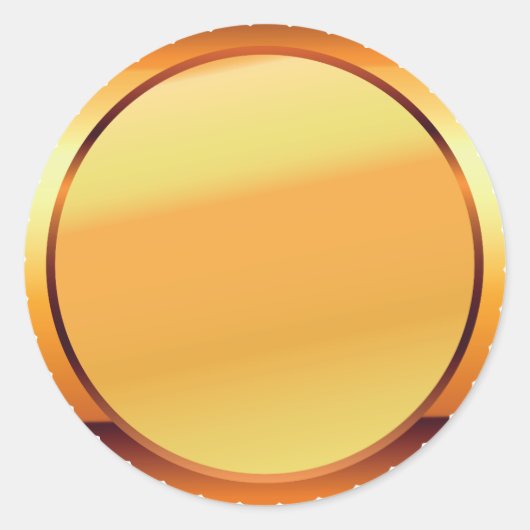 Blank gouden sjabloon |jouw tekst toevoegen |Moder Ronde Sticker (Voorkant)