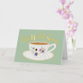 Blank groen wordt snel echt folie wenskaart (Orchidee)