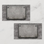 Blank grunge metal design visitekaartje (Voorkant / Achterkant)