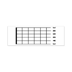 BLANK GUITAR CHORD RUBBER STAMP ZELFINKTENDE STEMPEL