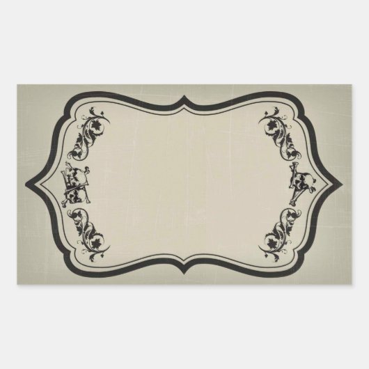 Blank Halloween Jar Sticker Label met Skulls (Voorkant)