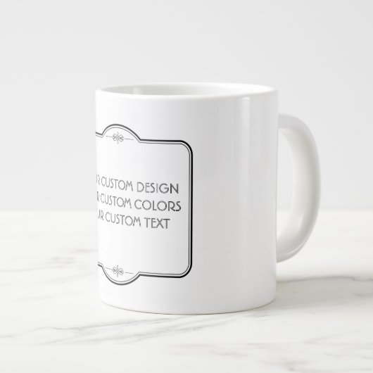 BLANK hier uw ontwerp - Extra Grote Beker (Voorkant rechts)