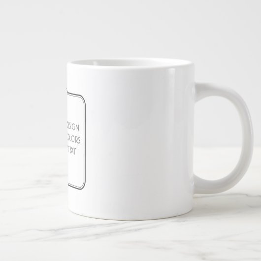 BLANK hier uw ontwerp - Extra Grote Beker (Rechts)