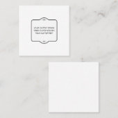 BLANK hier uw ontwerp - Vierkante Visitekaartje (Voorkant / Achterkant)