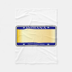 Blank Indiana State License Bord Fleece Deken