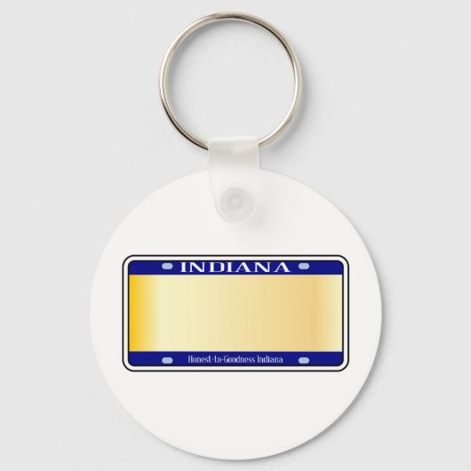 Blank Indiana State License Bord Sleutelhanger (Voorkant)