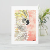 Blank - Kaketoe Waterverf Feestdagenkaart (Staand voorkant)