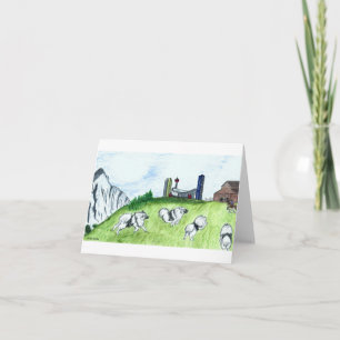 Blank Keeshond Notecards Kaart