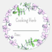 Blank Koken Kruiden Jar Label Thyme Custom (Voorkant)