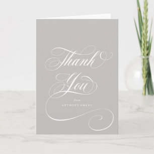 Blank Latte Elegant Script Afstuderen Bedankkaart
