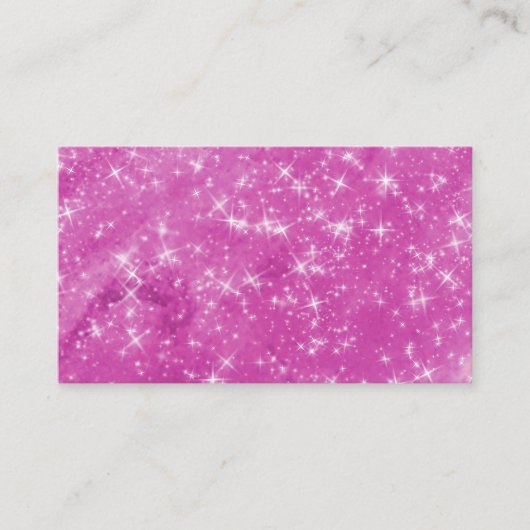 Blank Magenta Glitter Visitekaartje (Voorkant)