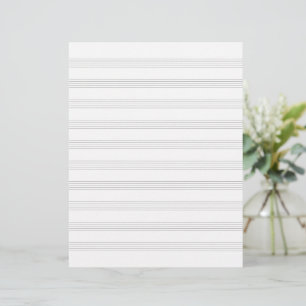 Blank Music Manuscript Paper (Personeelspapier) Briefhoofd