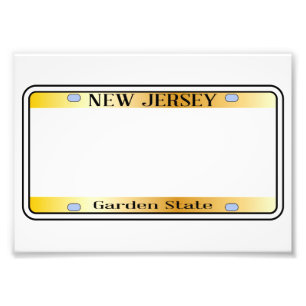 Blank New Jersey State License Bord Foto Afdruk