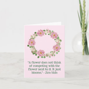 Blank paarse bloemen  botanische krans kaart