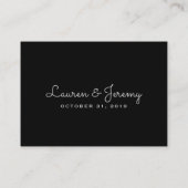 BLANK Paarse en zwarte gotische zitplaatsen 3,5 x Plaatskaartje (Achterkant)