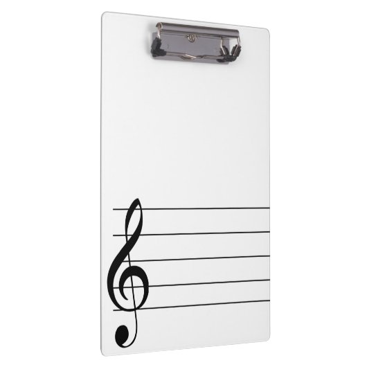 Blank personeel Treble Clef Musical Cliboard Klembord (Rechts)