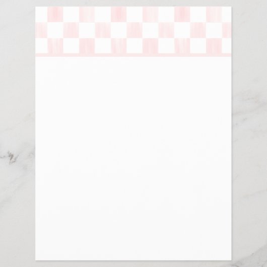 Blank Pink and White Checkerboard Letterhead Flyer (Voorkant)