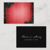 BLANK Red & Black gothic Seating Kaarten 3,5 x 2,5 Plaatskaartje (Voorkant / Achterkant)