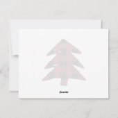 Blank Red Buffalo Plaid Kerstmis Bedankt Notities (Achterkant)