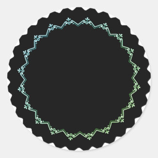 Blank Round élégant noir & blanc Étiquettes de pot