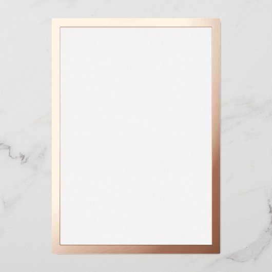 Blank Roze Goud Folie Uitnodiging (Voorkant)