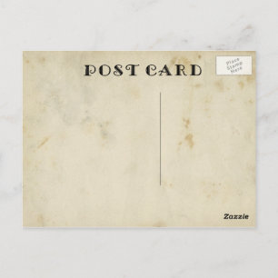 Blank rustiek Antiek verouderd gekleurd papier Briefkaart