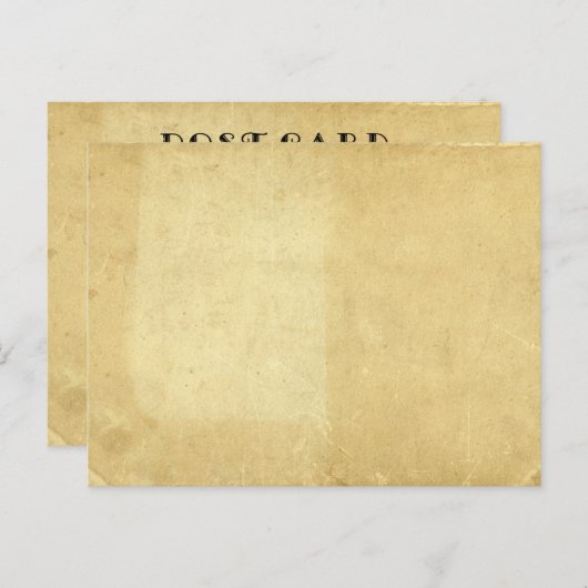 Blank rustiek Antiek verouderd gekleurd perkament Briefkaart (Voorkant / Achterkant)