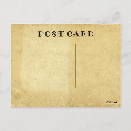 Blank rustiek Antiek verouderd gekleurd perkament  Briefkaart (Achterkant)