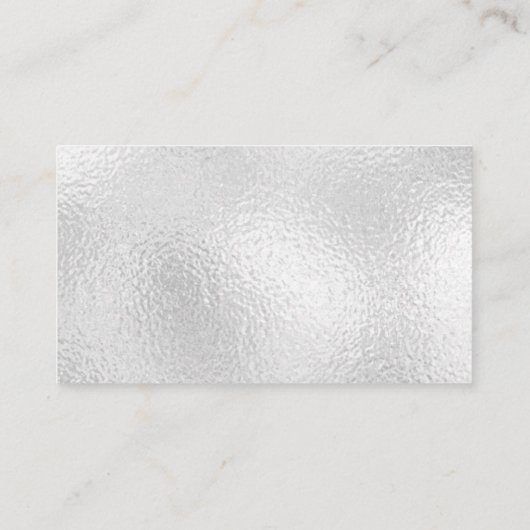 Blank Shinny Silver Visitekaartje (Achterkant)